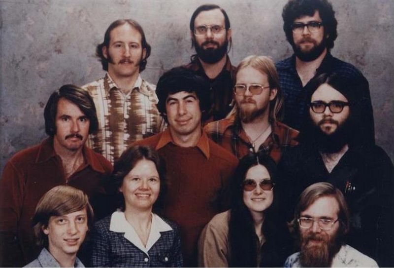 Photo of the founders of Microsoft in 1987
